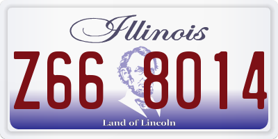 IL license plate Z668014