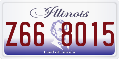 IL license plate Z668015