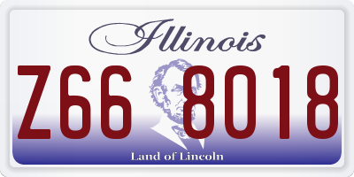 IL license plate Z668018