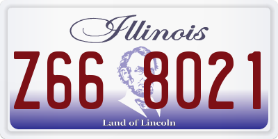 IL license plate Z668021