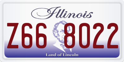 IL license plate Z668022