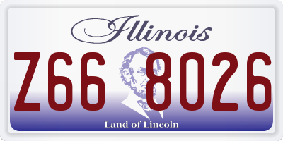 IL license plate Z668026