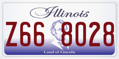 IL license plate Z668028
