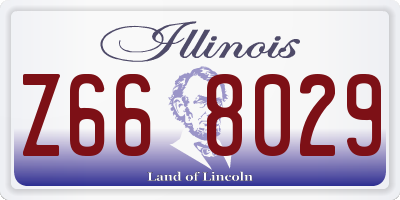 IL license plate Z668029