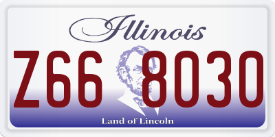 IL license plate Z668030