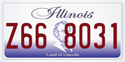IL license plate Z668031