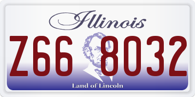 IL license plate Z668032