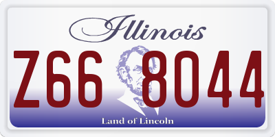 IL license plate Z668044