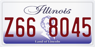 IL license plate Z668045