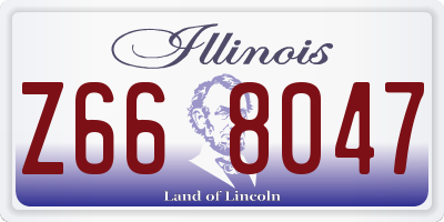 IL license plate Z668047