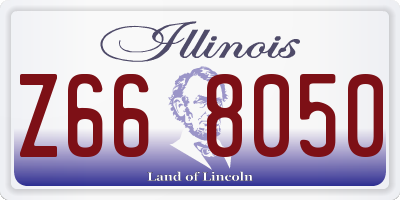 IL license plate Z668050