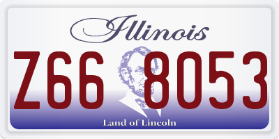 IL license plate Z668053