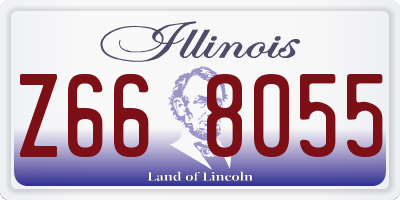 IL license plate Z668055