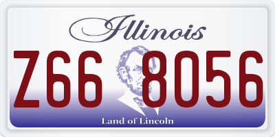 IL license plate Z668056