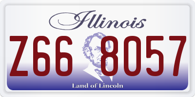 IL license plate Z668057