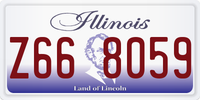 IL license plate Z668059