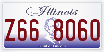 IL license plate Z668060