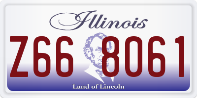IL license plate Z668061
