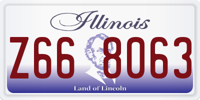 IL license plate Z668063