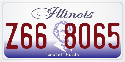 IL license plate Z668065