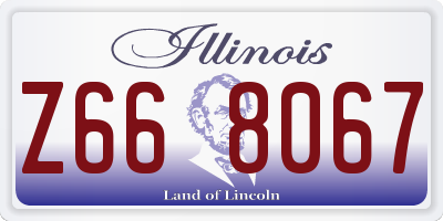 IL license plate Z668067