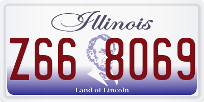 IL license plate Z668069
