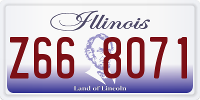 IL license plate Z668071