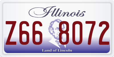 IL license plate Z668072