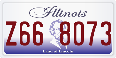 IL license plate Z668073
