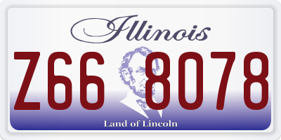 IL license plate Z668078
