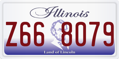 IL license plate Z668079