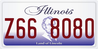IL license plate Z668080