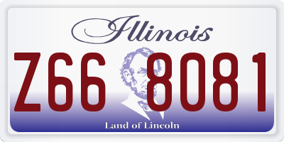 IL license plate Z668081