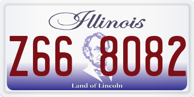 IL license plate Z668082