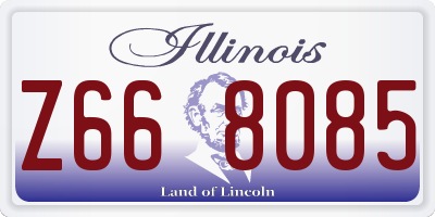 IL license plate Z668085
