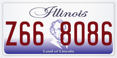 IL license plate Z668086