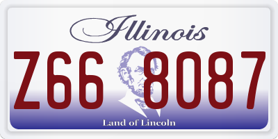 IL license plate Z668087
