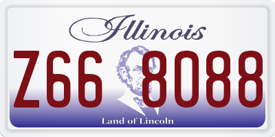 IL license plate Z668088