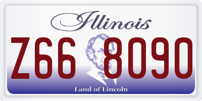 IL license plate Z668090