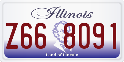 IL license plate Z668091