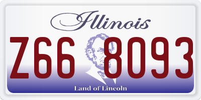 IL license plate Z668093