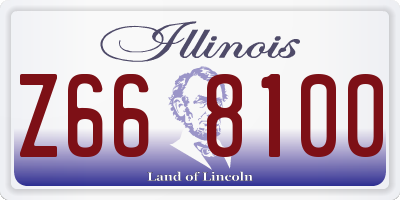 IL license plate Z668100