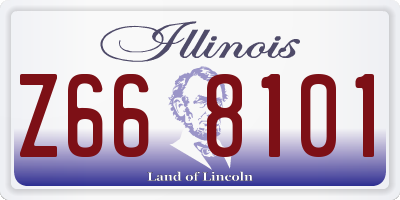 IL license plate Z668101