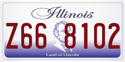 IL license plate Z668102