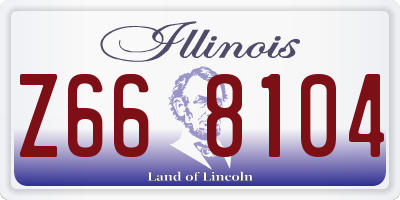 IL license plate Z668104