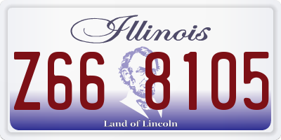 IL license plate Z668105