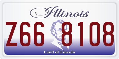 IL license plate Z668108