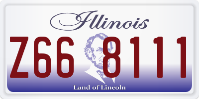 IL license plate Z668111