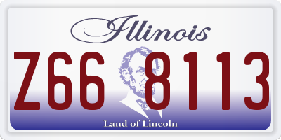 IL license plate Z668113