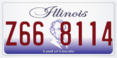 IL license plate Z668114